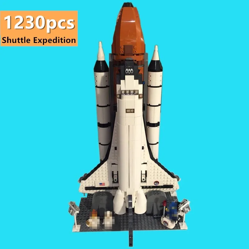 Новинка 1230 шт космический корабль, челнок, Expedition Fit Technic, строительные блоки, кирпичи, детские игрушки, 10231, детский подарок на Рождество