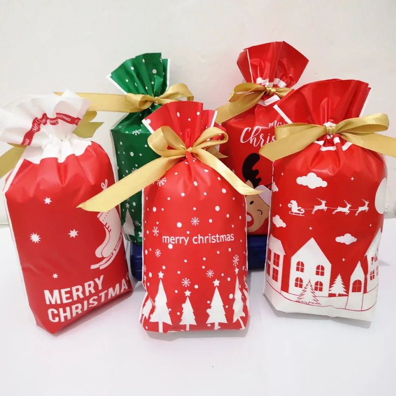 

Christmas Gift Bags Candy Bag Snowflake Crisp Bag Merry Christmas Decorations for Home Navidad Gifts New Year Decorations 2022