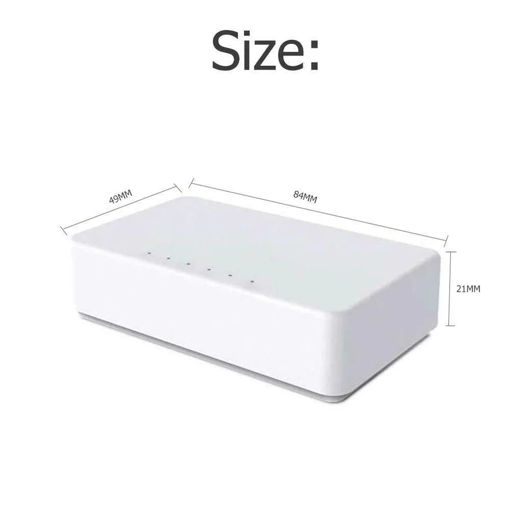 

S105C Mini 5 Port Desktop Ethernet Network Switch 10/100Mbps LAN Hub Splitters