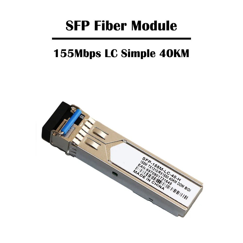 LC Simplex SFP оптоволоконный модуль 155 Мбит/с 20 км/40 км DDM BIDI 1310/1550 SM одиночный режим FTTH