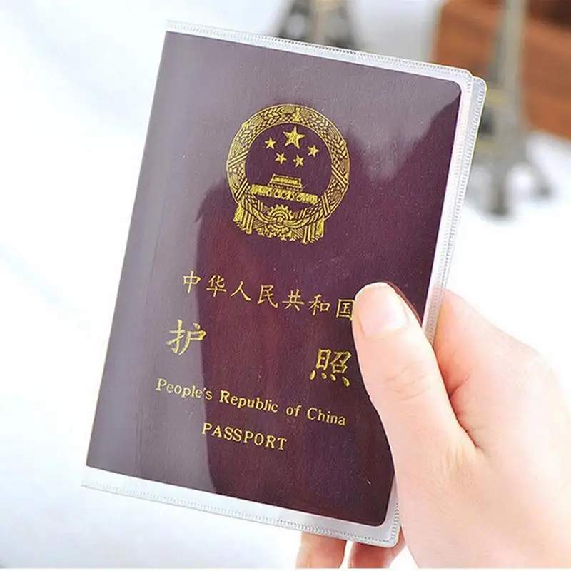 

Waterproof Dirt Passport Holder Cover Transparent PVC Card Credit ID Holder Card Business Case Holders Travel Pouche Access A6W6