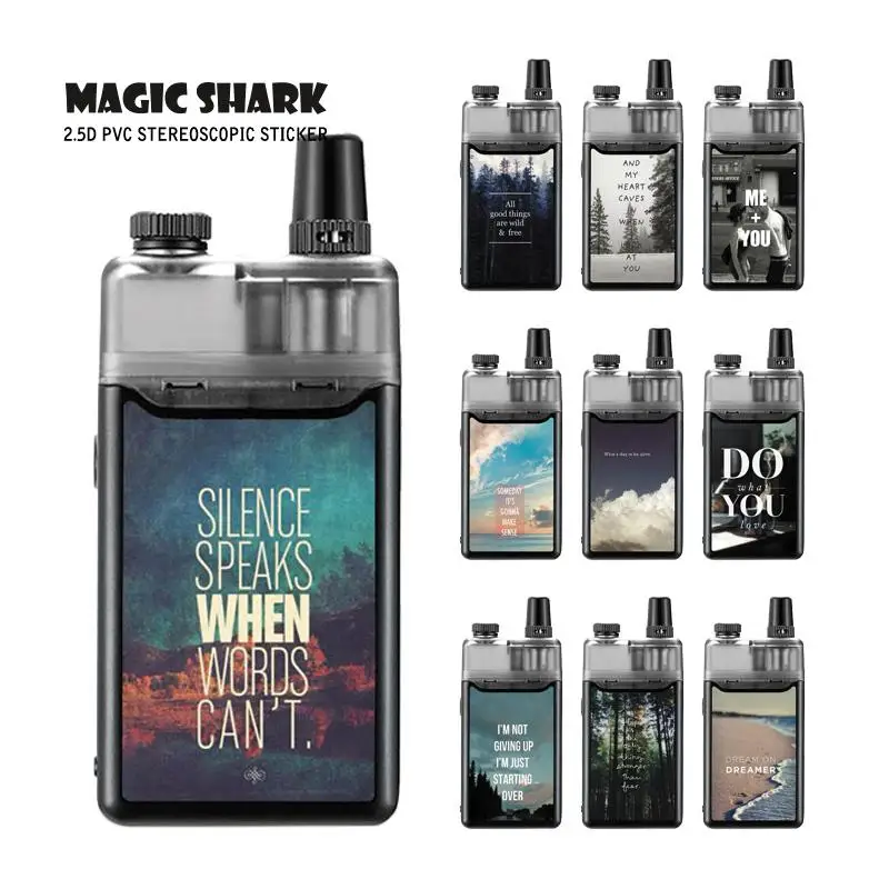 Magic Shark Fashion Dream on Dreamer английские слова водонепроницаемый ПВХ 2.5D чехол наклейка