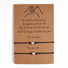 Минимализм Lucky любящее сердце Форма Шарм Браслеты тонкий красные, черные веревки нитка, Плетеный ювелирные изделия для Для мужчин Для женщин Для мужчин Подарки для пар