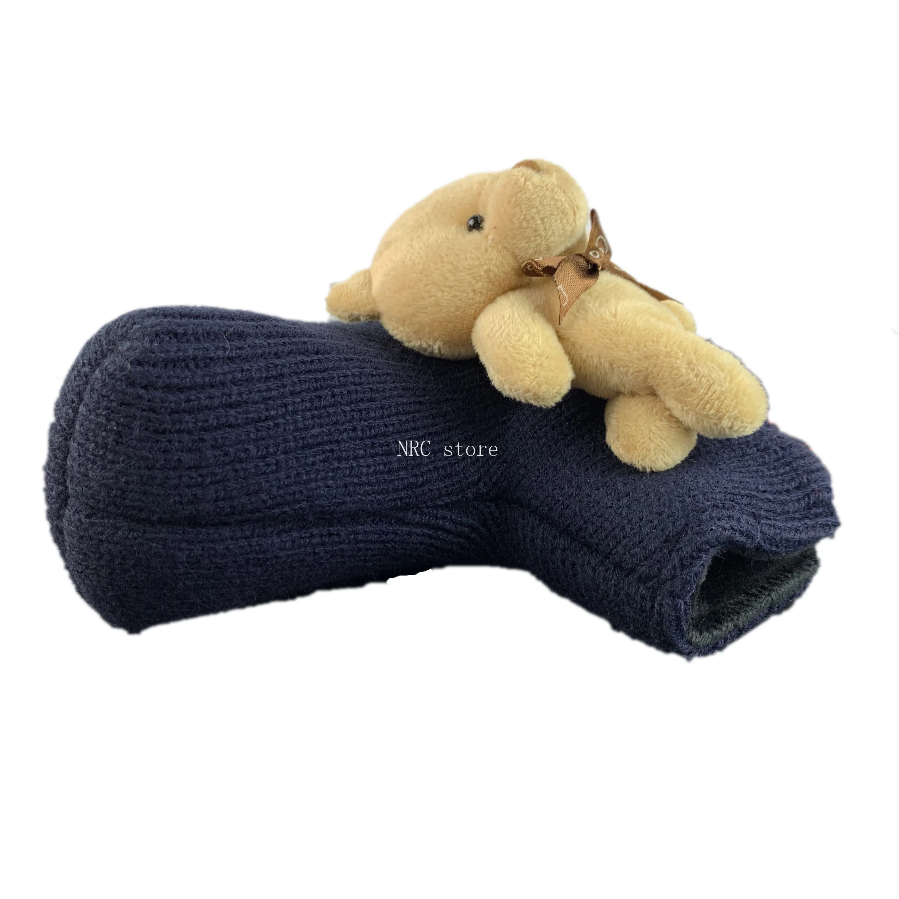 Головные уборы NRC для гольфа милые головные клюшек милый вязаный плюшевый мишка |