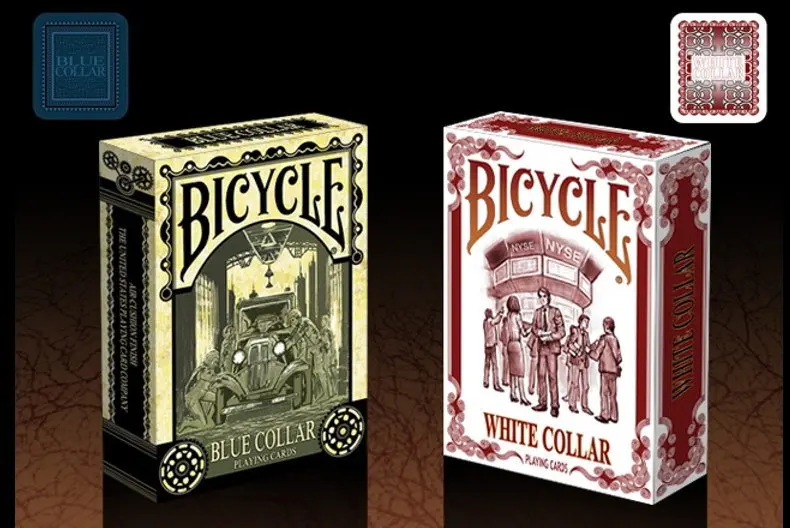 Hui qi Poker Bicycle White Blue Collar White Collar Blue-Collar Collection Bicycle Playing Cards