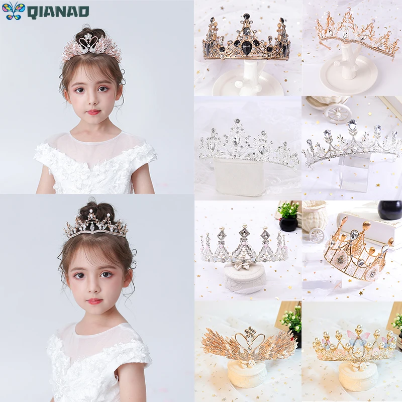 QIANAO красивые диадемы принцессы и хрустальные короны повязка на голову для