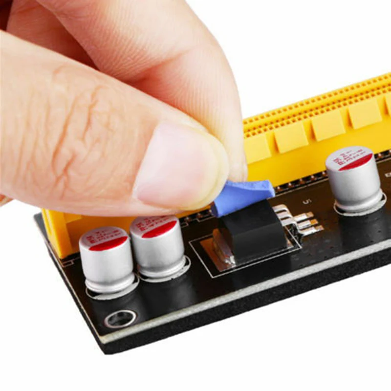 

Blue 100mmx100mmx1mm GPU CPU Heatsink Cooling Thermal Conductive Silicone Pad