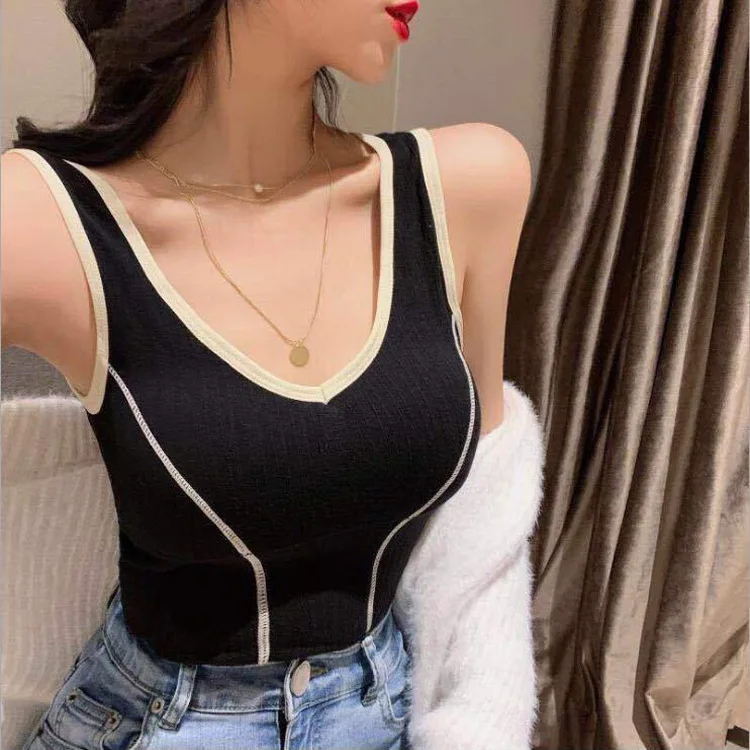 

Sports Underwear Shaping Sexy Vest Women's Self-cultivation Belly Slimming All-match With Chest Pad Bottoming Sports Vest Women