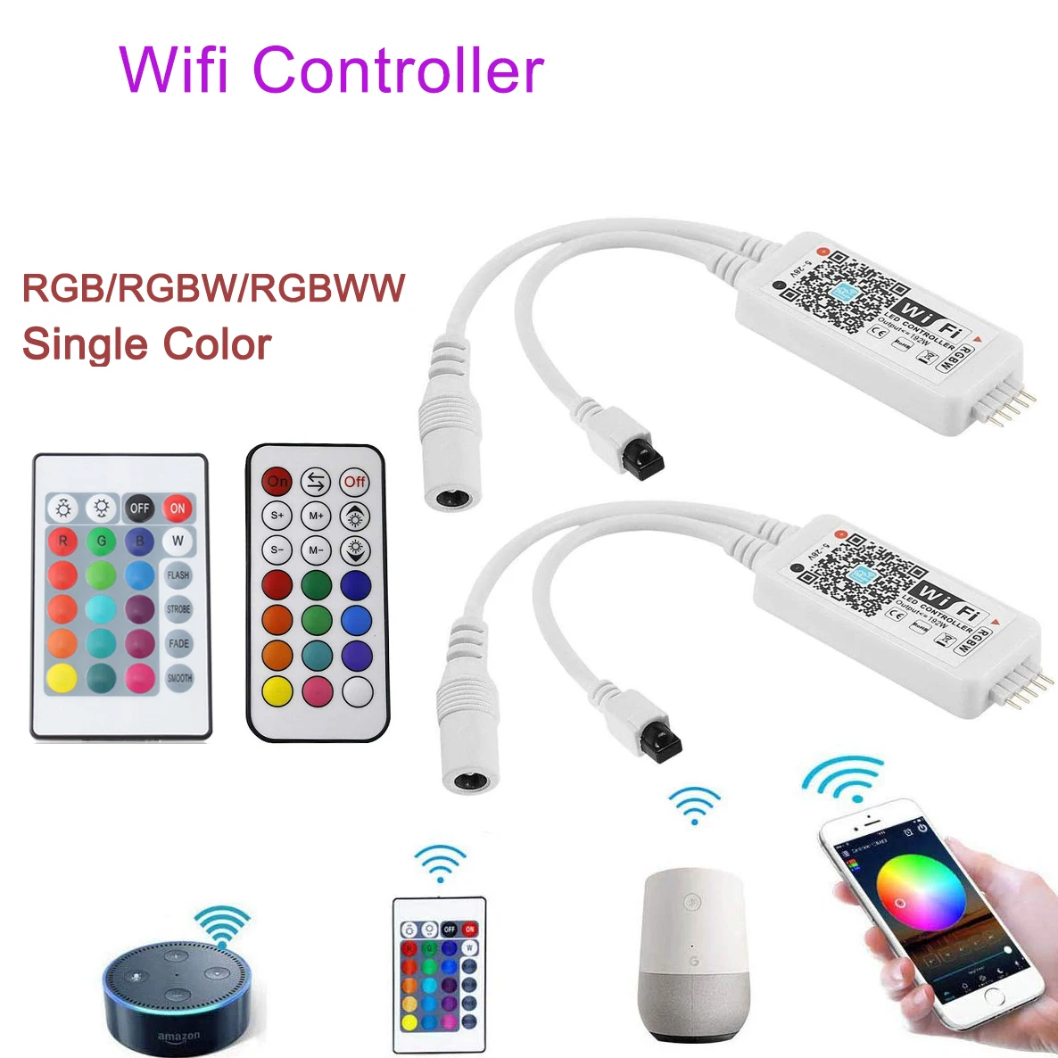 

Wi-Fi контроллер Magic Home 5 В ~ 24 В RGB RGBW RGBWW Wi-Fi светодиодный контроллер 12 В для светодиодных лент 5050 2835 5630 3528