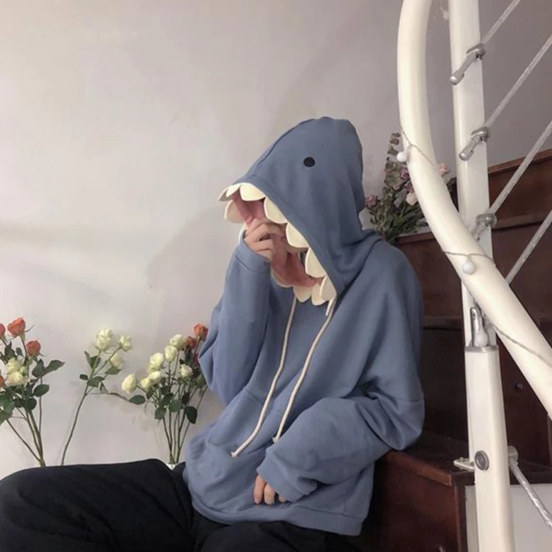 Мужские и женские забавные толстовки с капюшоном в стиле Харадзюку свитшот