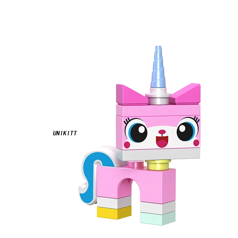 Kawaii одиночный конструктор Мультфильм кирпичи милый котенок супер злобный Астро