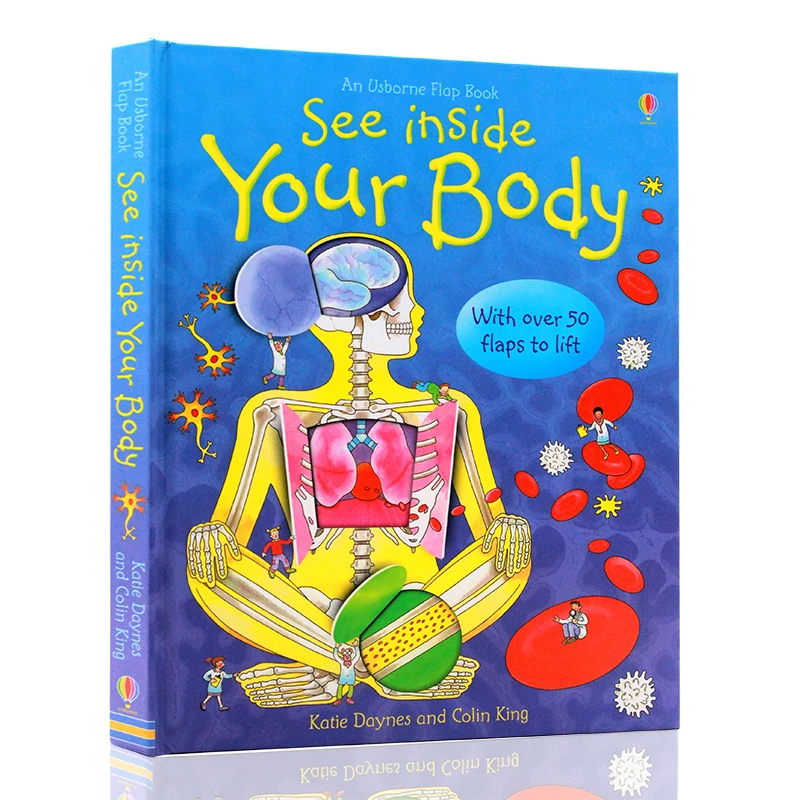 Загляните внутрь ваше тело английский 3D клапан книга дети образовательные картинки книги детские чтение книга
