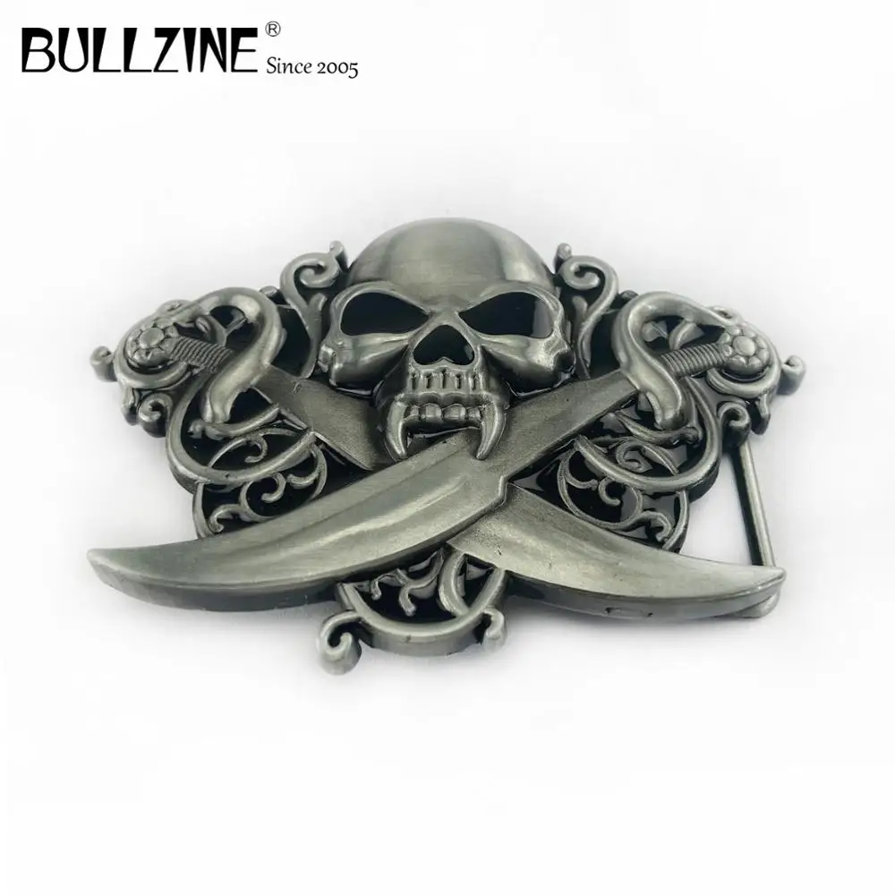Bullzine цинковый сплав череп пряжка на ремешке роскошное под джинсы ковбойский