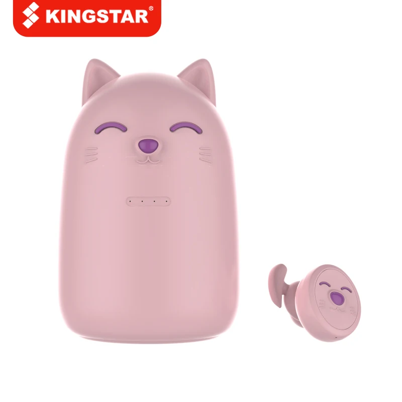 

KINGSTAR TWS Earphone Headset Bluetooth 5.0 Cute Cartoon 3D Heavy Bass Noise Reduction Wireless Anti-dropping Design Headphones
