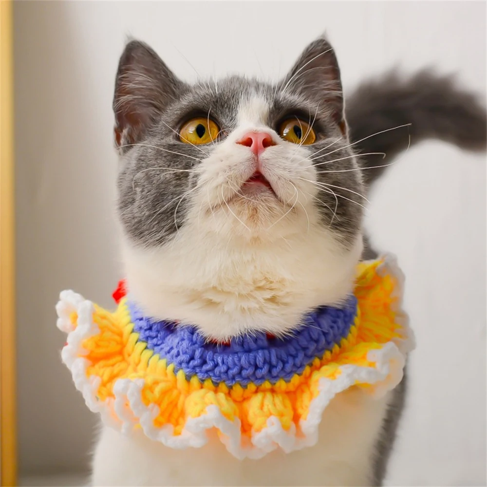 

Милый теплый шерстяной воротник Санта-Кот ручная работа Белоснежка кружевной безволосовый Кот фото реквизит аксессуары для фотографий жен...