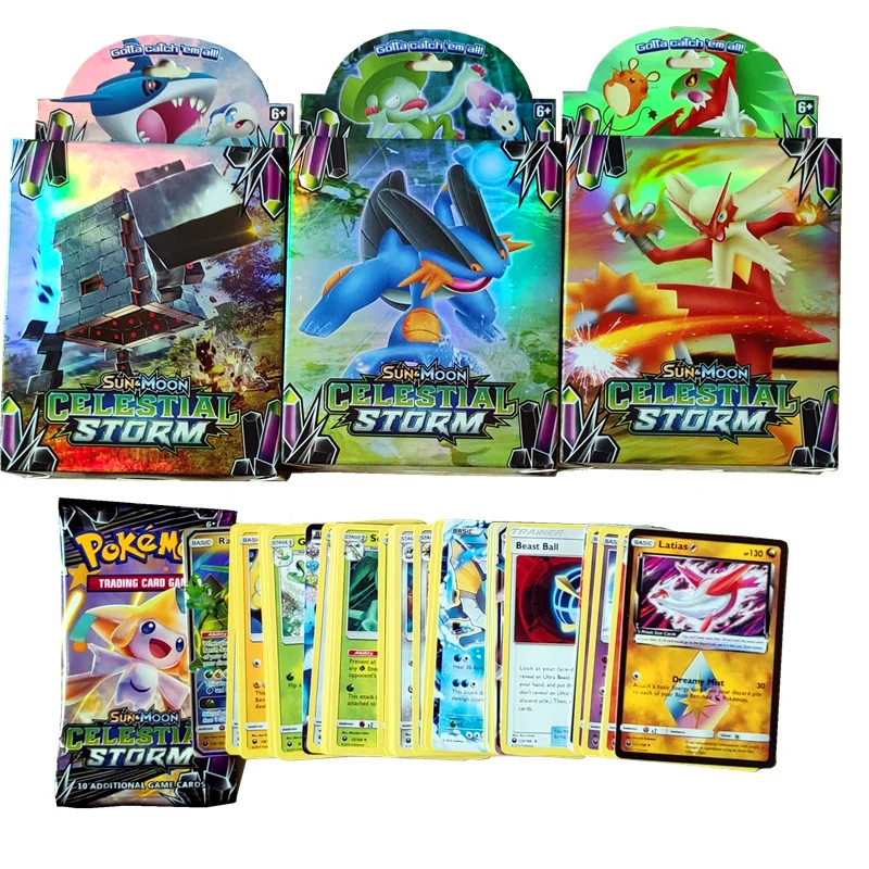 400 шт Такара TOMY Pet Pokemon Cards Высококачественная подарочная коробка Pokemon Cards игрушка для детей