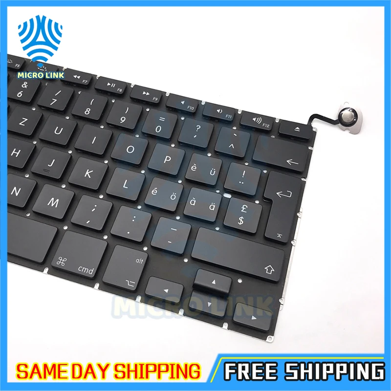 Новая швейцарская клавиатура A1278 с подсветкой для MacBook Pro 13 дюймов 2009-2012 |