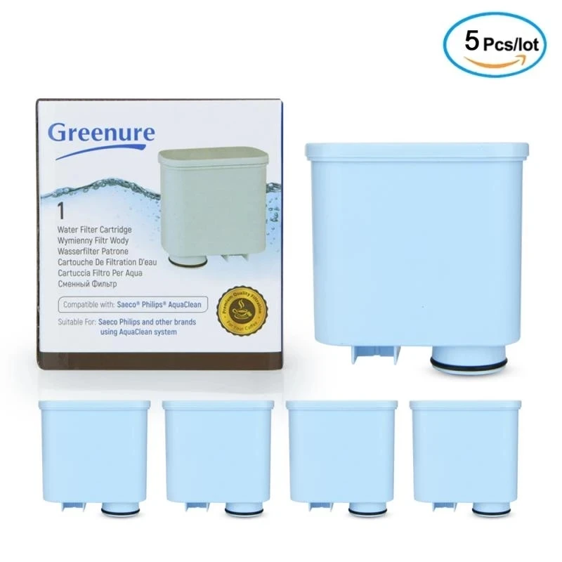 Pack of 5 CMF009 coffee machine water filter replacement parts, suitable for Philips Saeco AquaClean CA6903/ 10/00/01/22/47