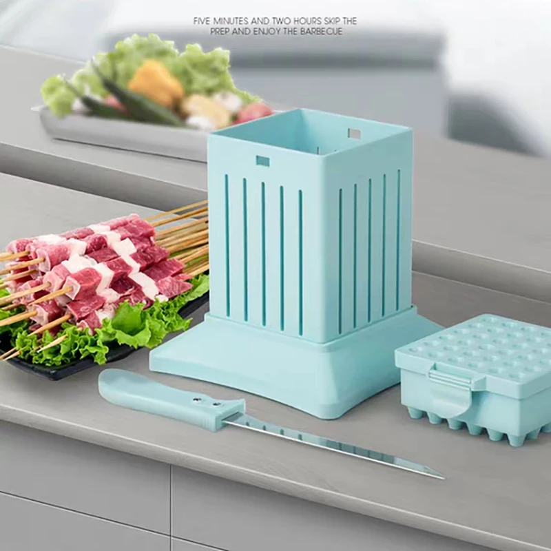36 Holes Meat Skewer Kebab Maker Box Machine Beef Cuber Grill Barbecue Kitchen Accessories BBQ Tools for Camping FP | Дом и сад