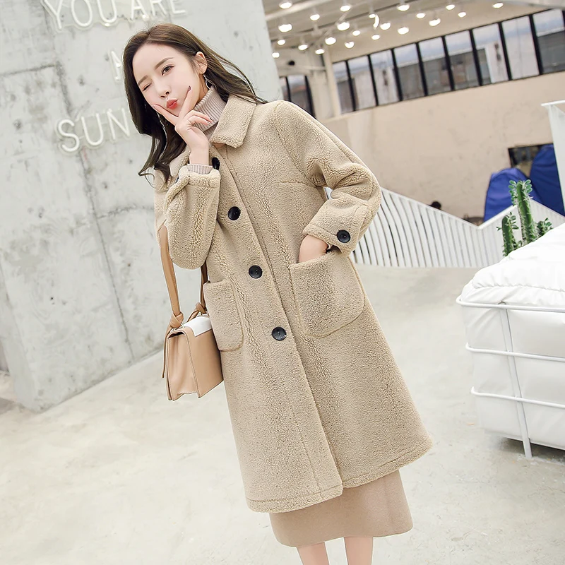 Меховое пальто для женщин на осень и зиму новое свободное меховое цельное