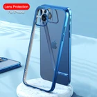 Роскошный прозрачный силиконовый чехол с квадратной рамкой для iPhone 11 12 13 Pro Max Mini X XR 7 8 6 Plus SE 2020, прозрачная задняя крышка