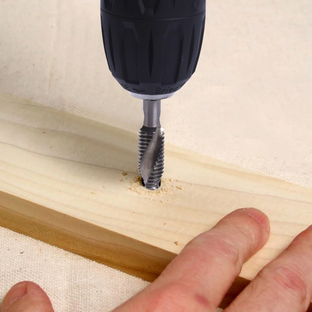 Toolour 6 шт./компл. 1/4 ''hex HSS высокая Скорость Сталь нить спираль винтовой M3 M4 M5 M6 M8 M10 метрики композитный коснитесь Сверло по дереву водопроводной воды