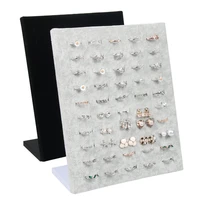 blackgray velvet display case jewelry ring displays stand board holder storage box plate organizer 201023cm