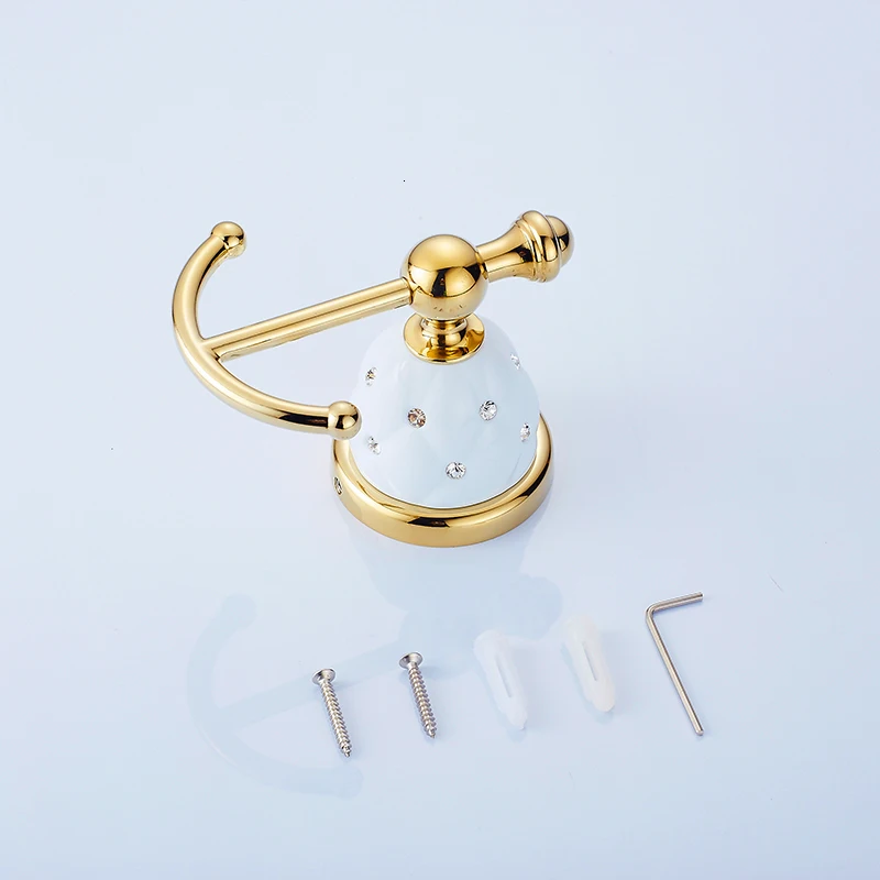 

Nordic style bathroom Suit Gold Chrome Clothes Hook Dresses Hanging on the Wall Hook Bathroom Accessories WSHYUFEI
