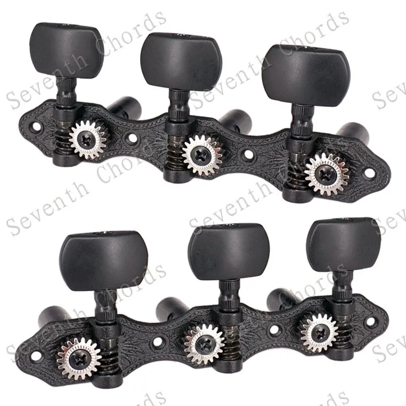 Набор из 2 предметов черные струнные тюнеры для тюнинга машинные головки