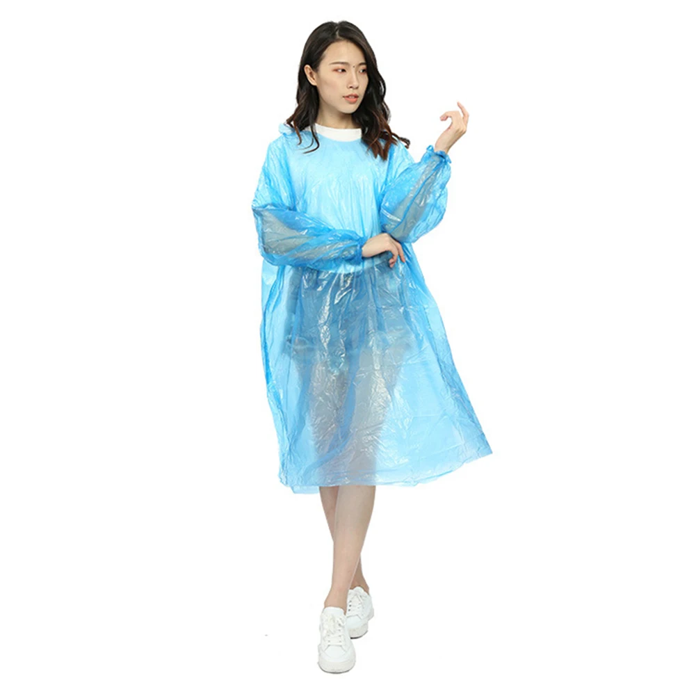 Одноразовый взрослый аварийный водонепроницаемый плащ для путешествий с