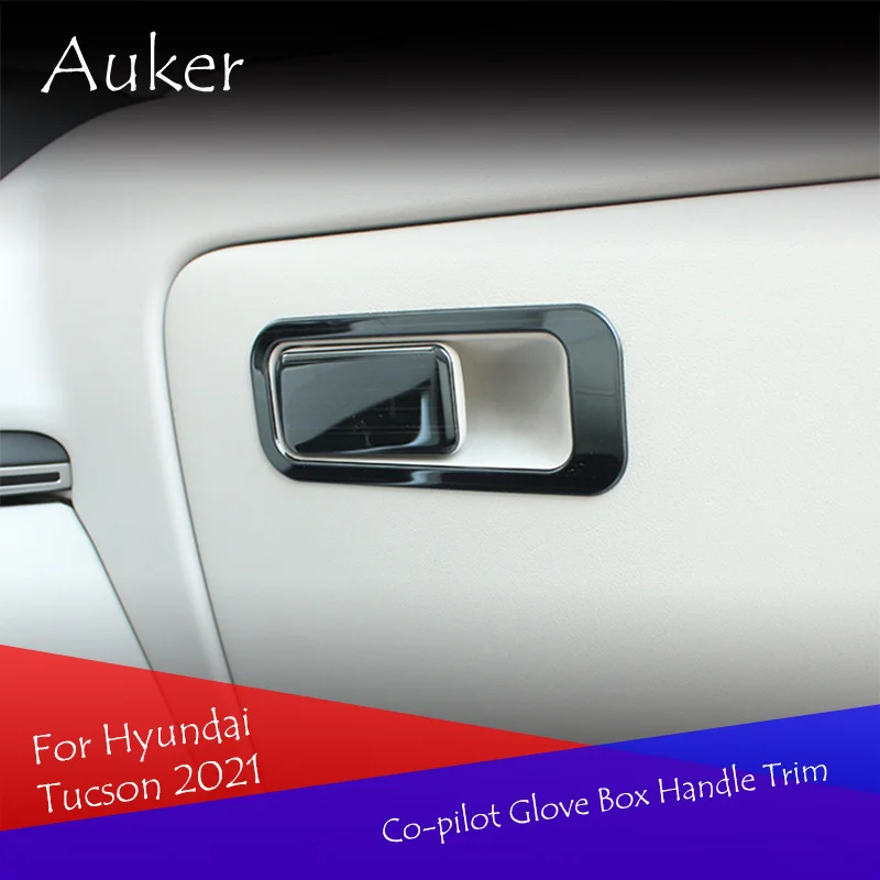 

Car co-pilot Storage Glove Box Handle Frame Stickers Car Cover Styling 2Pcs/Set For Hyundai Tucson 2021 Accessories
