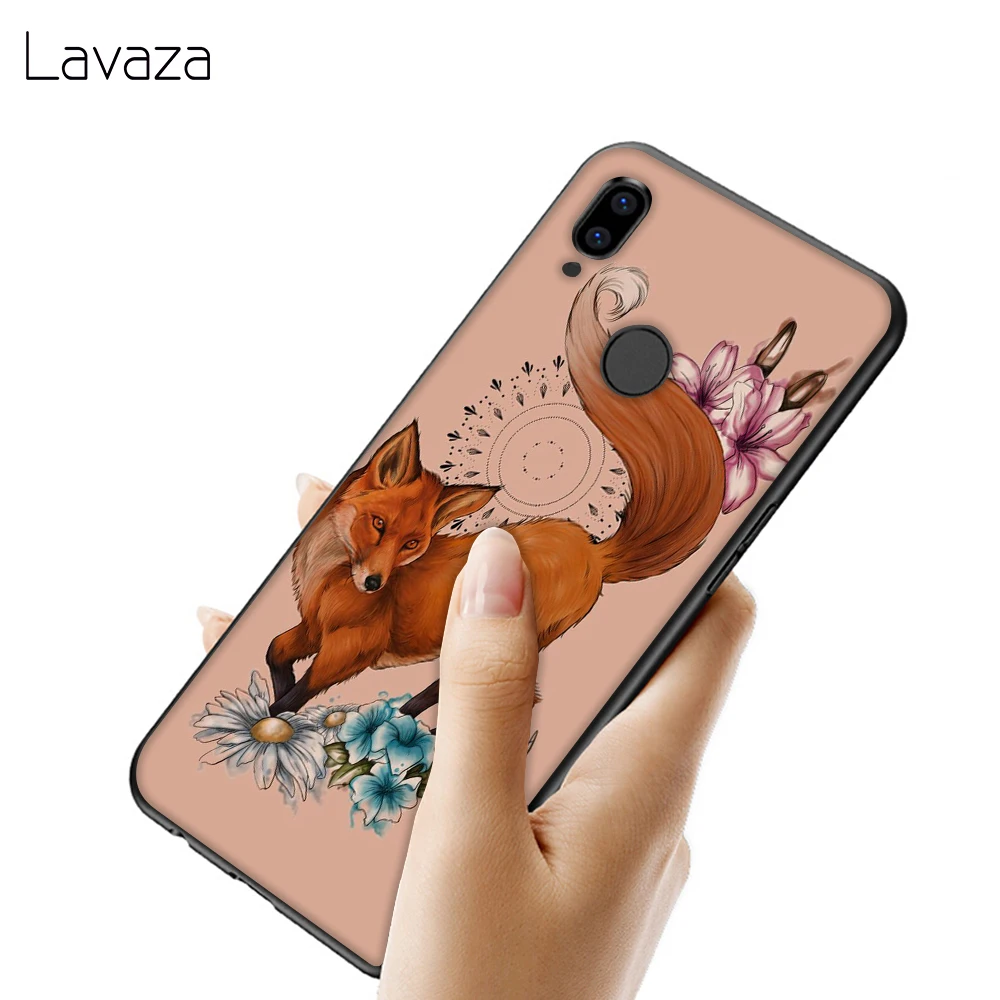 Мягкий чехол из ТПУ с милой лисой в осенние листья леса для huawei mate 10 20 pro lite Y6 Y7 Y9 Nova