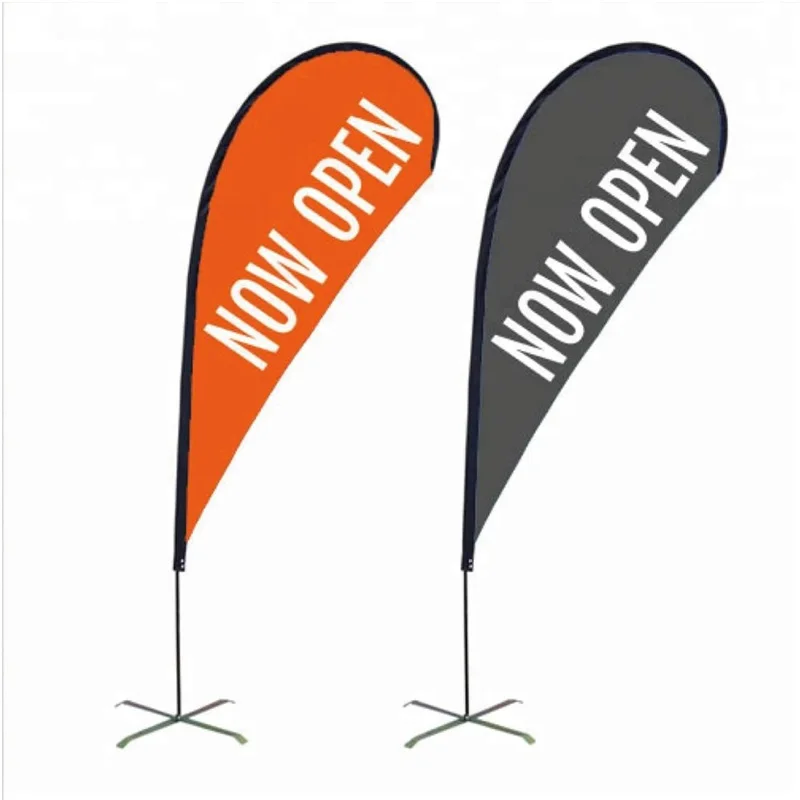 Полиэстеровый наружный рекламный пляжный флаг с логотипом на заказ