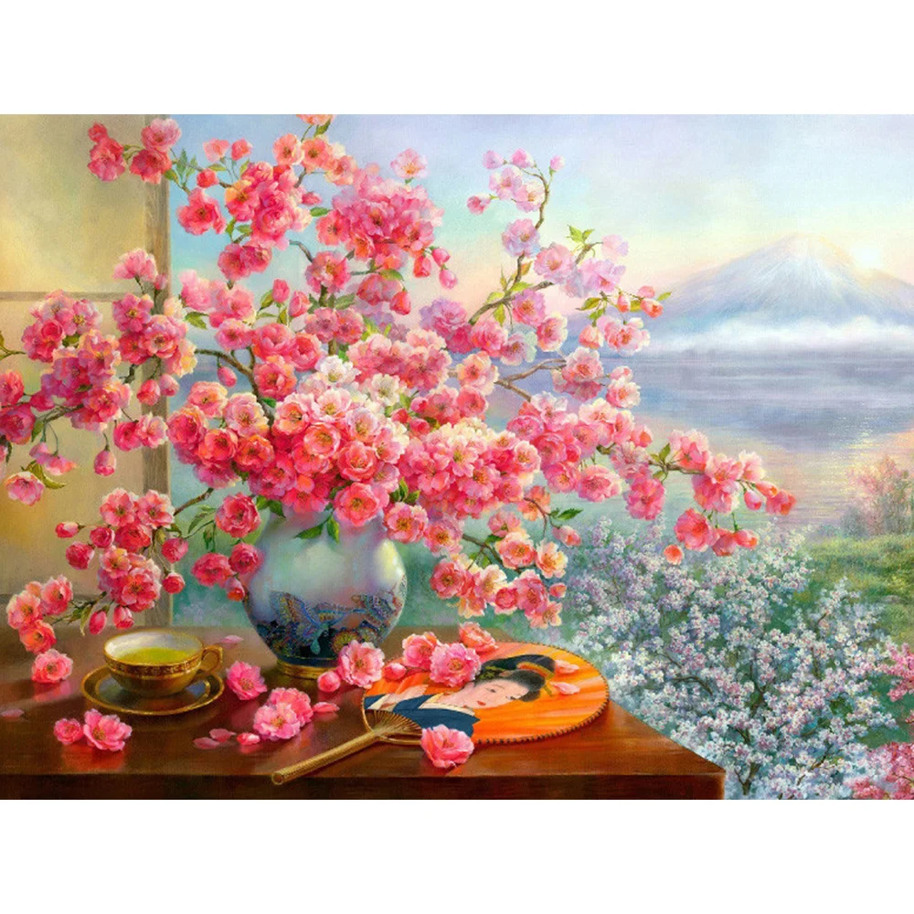 

5d DIY Diamond Painting Plum Blossom Full Square/Round Diamond Embroidery Mosaic Flower Wall Art