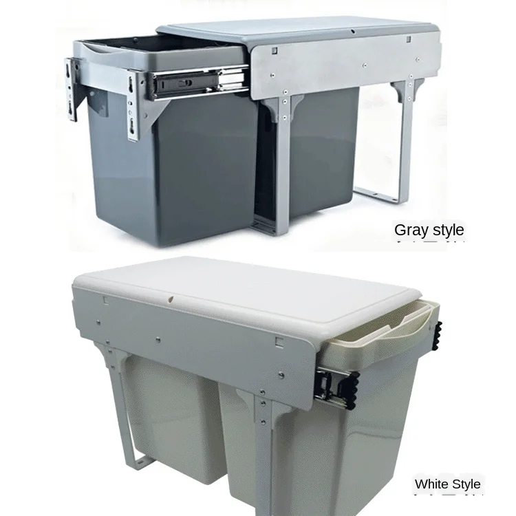 Выдвижная мусорная корзина кухонная Скрытая Встроенная раковина