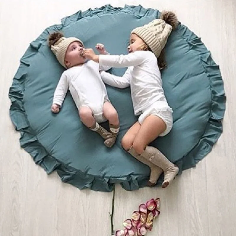 

Baby Toy Padded Infant Play Mats Soft Cotton Crawling Mat Kids Game Room Rugs Round Floor Carpet For Children Kids Room Decor