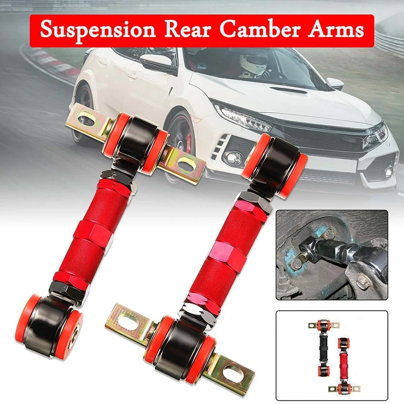 

Adjustable Car Rear & Suspension Rear Camber Control Arms Kit Angle Camber Arm for Honda Civic CRX Del Sol Acura