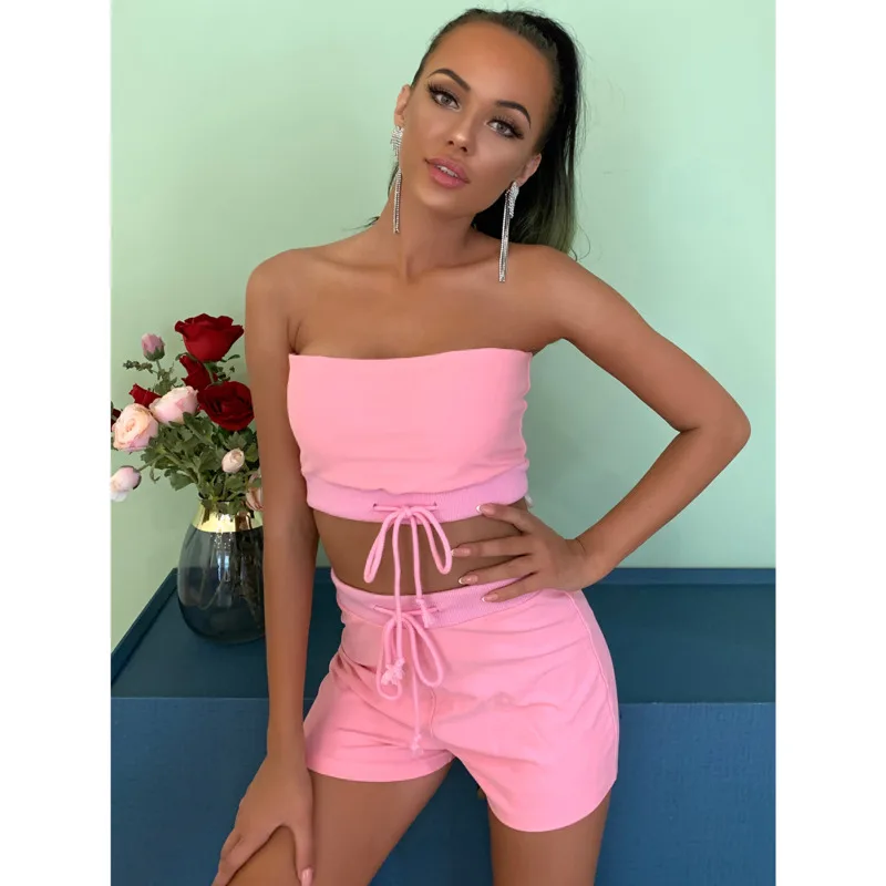Fuedage комплект из двух предметов летний женский короткий топ с открытыми плечами
