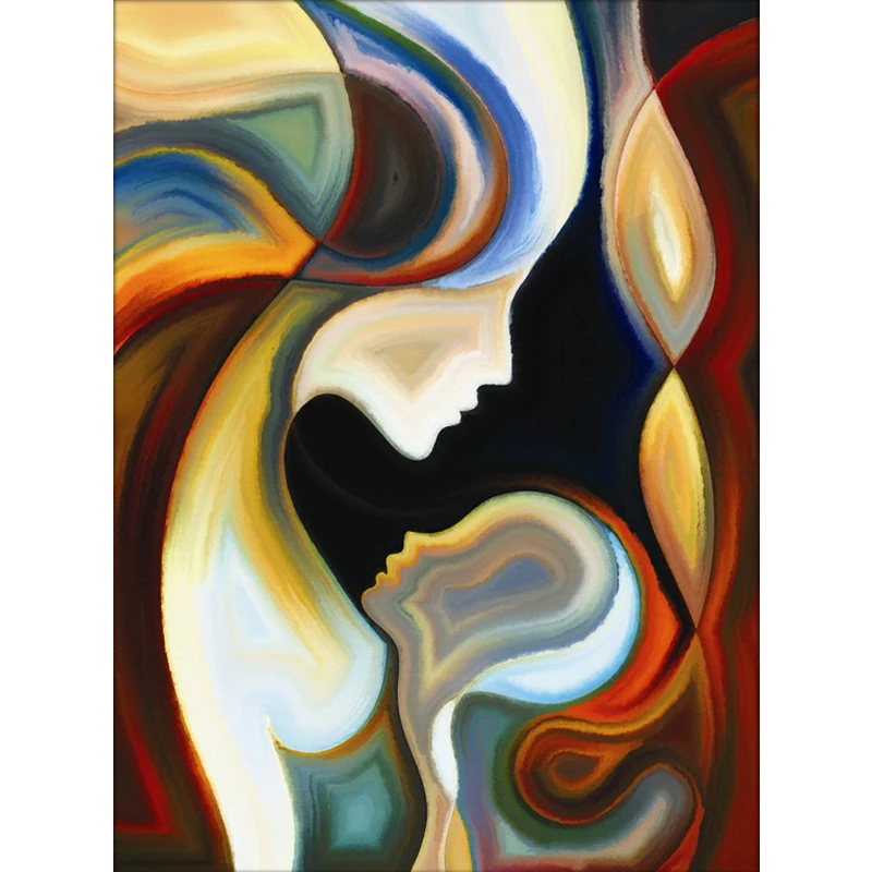 Абстрактная Красочная картина для мамы и сына полная дрель круглая Алмазная