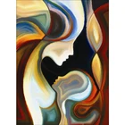 Картина из круглых страз с абстрактным изображением матери и сына, картина 5D 