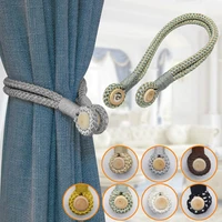 1pc magnetic curtain tieback tie backs holdbacks buckle clip strap magnet pearl ball curtain hanging belts rods rope accessoires