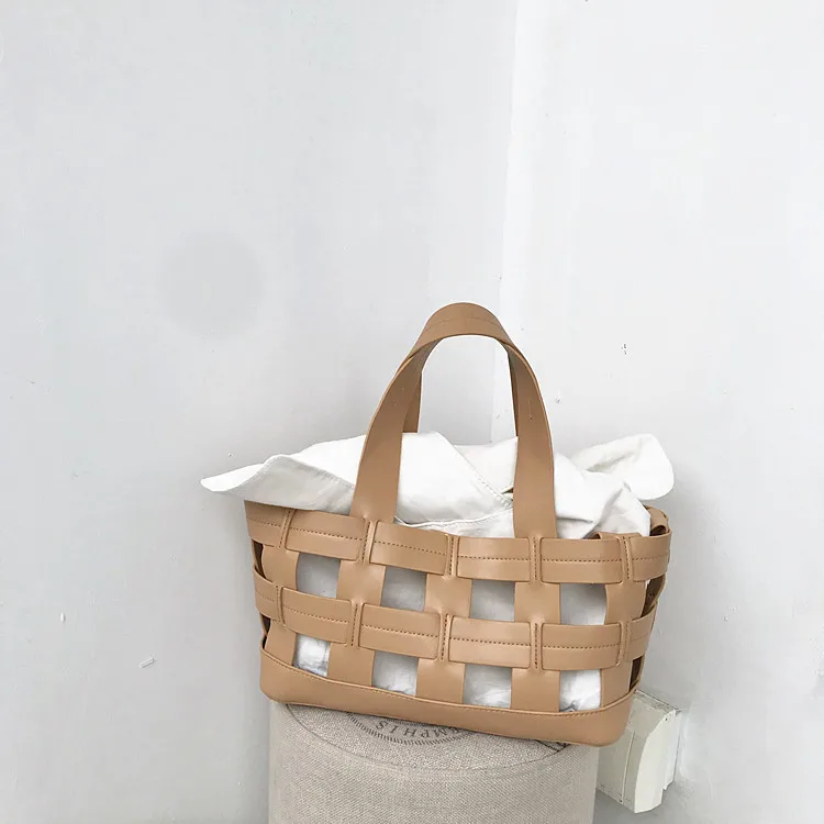 Новый бренд большая Вместительная женская сумка с выемкой корзина ведро ручная