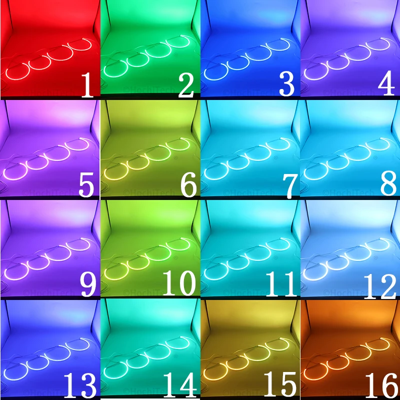 Разноцветные светодиодсветодиодный RGB лампы для фар ангельские глазки кольцевые