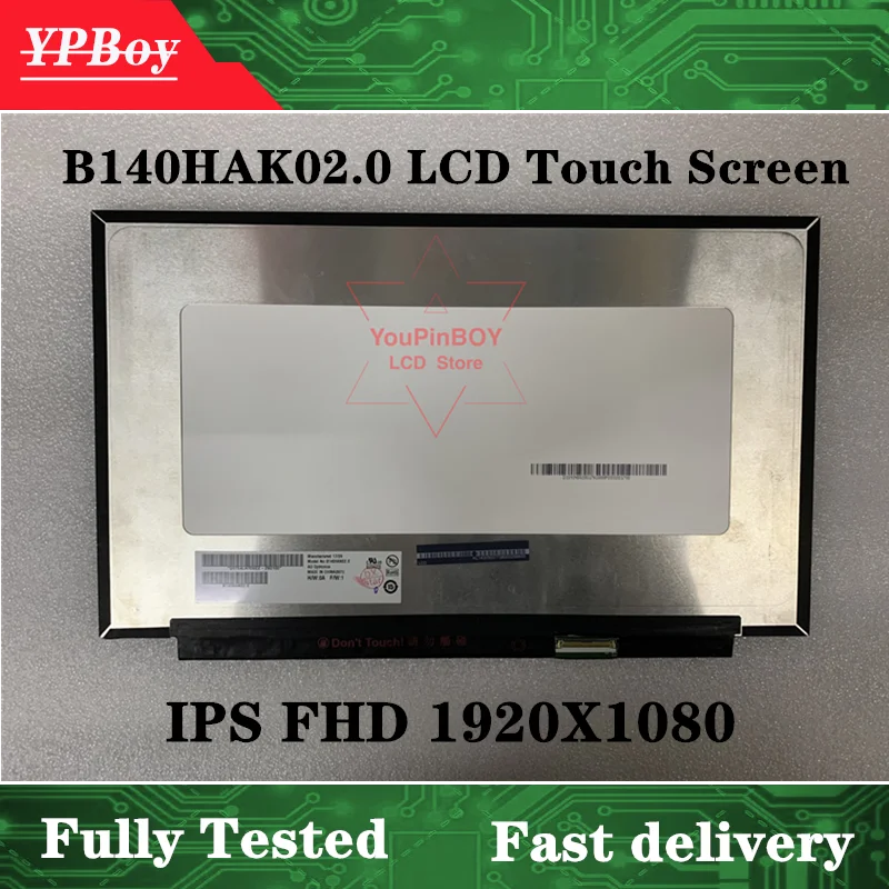 Сенсорный ЖК экран для ноутбука B140HAK02.0 B140HAK02 светодиодный FHD 1920X1080P EDP 40 контактов