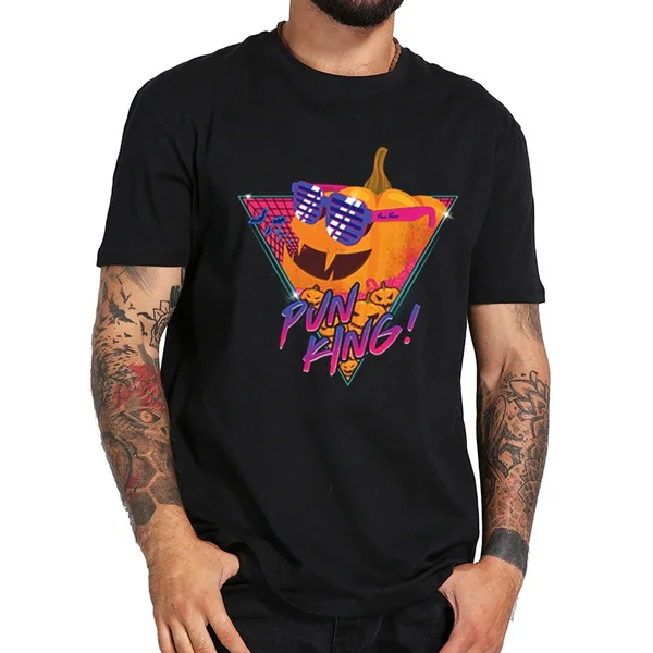 

the pun king MENS White T-Shirt Cotton Short Sleeve T Shirt Tops Camiseta Hombre