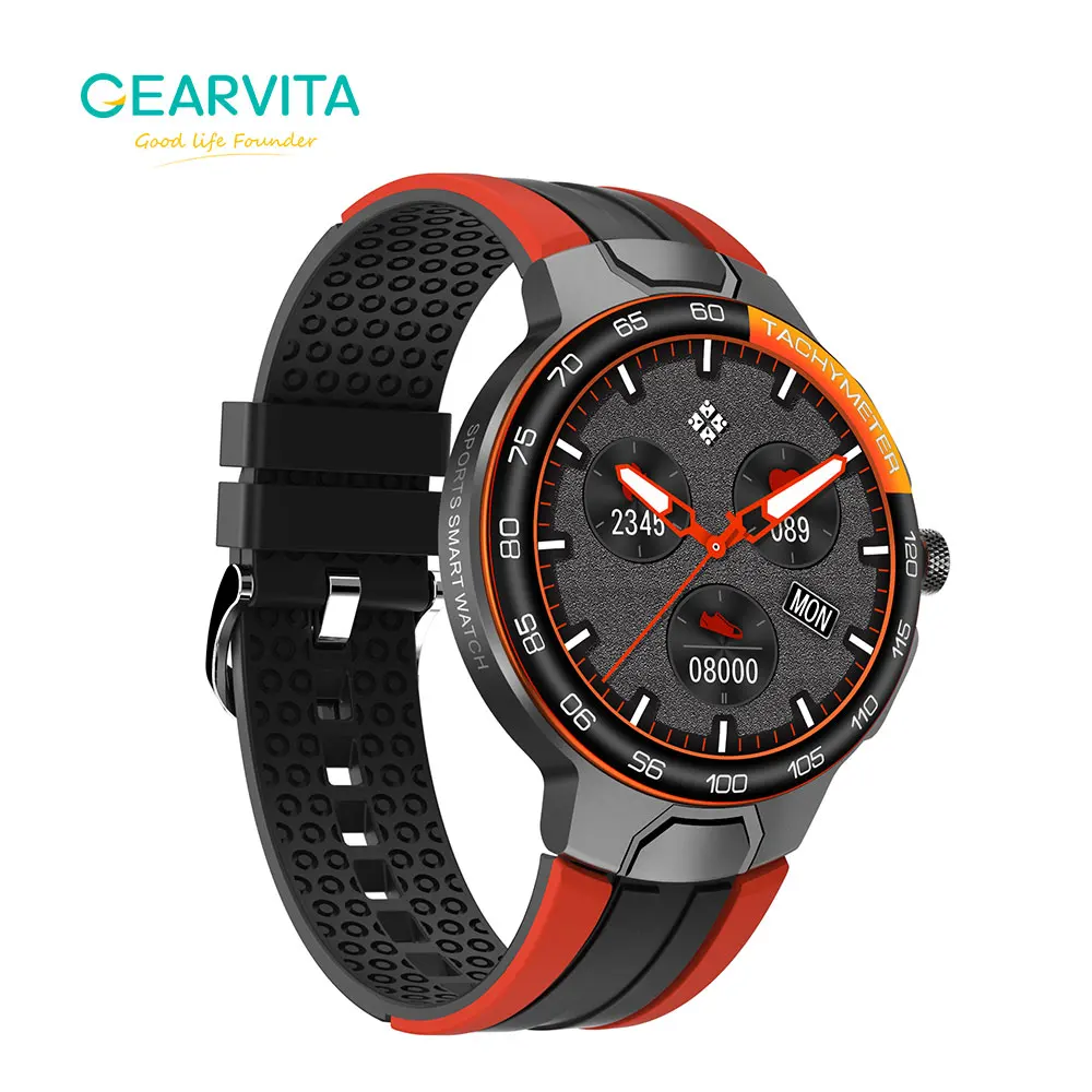 

Gearvita E15 Смарт-часы Для мужчин спортивные часы IP68 Водонепроницаемый GPS отслеживать частоту сердечных сокращений крови Давление погода Смарт-...