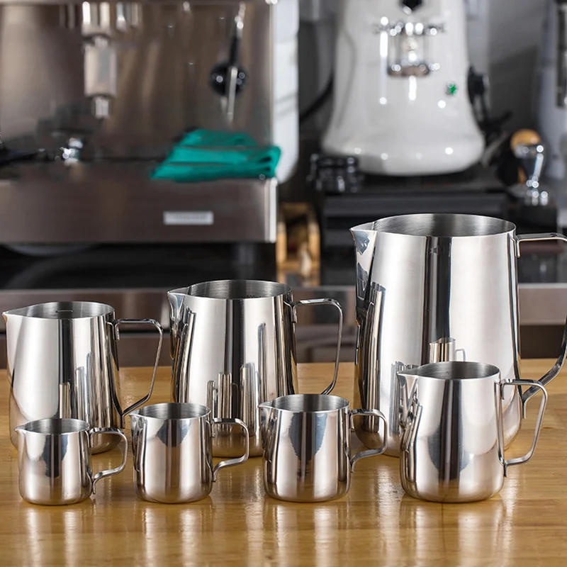 Кувшин для взбивания молока в пену посуда баристы из нержавеющей стали кофе