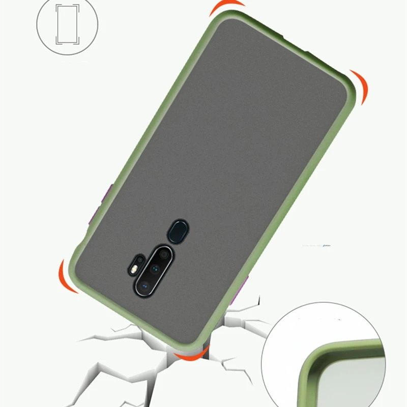 Матовый полупрозрачный чехол для OPPO A9 2020 A5 Realme 5 Pro Q телефона силиконовая рамка