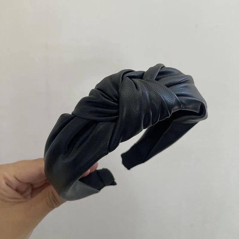 Черный! Суперуниверсальная французская искусственная крутая Женская повязка на