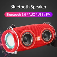 led portable bluetooth speaker fm radio wireless bass subwoofer boombox waterproof outdoor usb speakers aux stereo loudspeaker